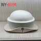 NY-NYM秋冬羊毛帽子法式小洋礼帽圆顶短沿保暖纯羊毛优雅毛呢褶皱翘边开 乳白色 可调节(54-58cm)