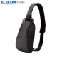 宜丽客（ELECOM） 单肩包相机包胸包挎包多功能休闲运动摄影斜跨卡片相机包背包男女包 黑色