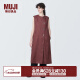 无印良品（MUJI） 女式 麻混 弹力 背心连衣裙 女装裙子夏季  BC2IHC4S 棕色 M (160/84A)