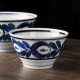 波佐见烧 日本进口陶瓷碗家用波佐见面碗手绘蓝海草日式拉面碗吃饭碗套装 大碗16cm