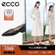 爱步（ECCO）单鞋女 牛皮尖头低跟单鞋 型塑20尖头214203 黑色21420301001 36