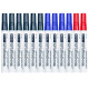 BBNEW 三色白板笔套装 办公会议/儿童涂鸦绘画 易擦水性12支/盒 6黑4蓝2红 NEWB01