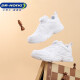江博士（DR·KONG）运动鞋 秋季男女中大童简约纯色儿童运动鞋C10233W014白色 35