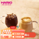 HARIO日本进口耐热玻璃咖啡杯家用圆形水杯果汁杯茶杯牛奶杯2个装RDM 360ml2只装