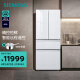 西门子（SIEMENS）462升大容量多门变频冰箱家用 精控恒鲜 多区净味 零度保鲜 玻璃面板 白色 KF72FVA20C