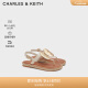CHARLES&KEITH24夏新品平底夹趾休闲罗马沙滩凉鞋女CK1-70580228 Beige米色 38