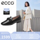 爱步（ECCO）单鞋女 舒适百搭方头通勤皮鞋 安妮方头系列208513 黑色36