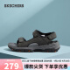 斯凯奇（Skechers）凉鞋休闲户外鞋简约舒适露趾沙滩鞋 204105 炭灰色/CHAR 39.5 