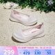 Skechers斯凯奇女鞋平底一脚蹬懒人鞋休闲鞋104199 LAV薰衣草色 38.5 