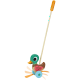法国Vilac婴儿童学步推杆木制推推乐单杆手推车宝宝婴幼儿早教学步玩具行走助力1岁周岁生日礼物 绿色鸭子