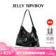 JellyToyboy包包女包【柳岩同款】JTB漫游包2024夏新款高级斜挎包通勤托特包 黑色