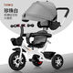 babypure shine儿童三轮车1-3-6岁女宝宝男孩脚踏车幼儿小孩推车自行车旋转座椅 四合一大推转座白色钛空轮