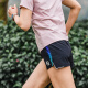 QINKUNG轻功四分日常训练跑步短裤男款女款带内衬（合身版型） 男款黑色 XL
