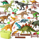 智想 【70件套+收纳桶】儿童恐龙玩具模型套装侏罗纪白垩纪霸王龙动物软胶女孩玩具男孩生日礼物