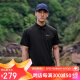 Jack Wolfskin狼爪polo衫男春夏吸湿快干短袖t恤运动上衣5823331 黑色 2XL