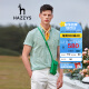 哈吉斯（HAZZYS）男装夏季款衬衣细条纹浅色短袖衬衫男ATCZK12BK64 绿色GR 175/96A 48