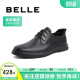 百丽百丽男鞋商场同款牛皮革商务鞋男士休闲皮鞋7GM01CM3 黑色2 41