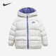 Nike 耐克童装男女童短款羽绒服2022冬季儿童保暖外套 棉花糖 4 