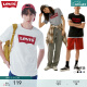 Levi's【全新升级】李维斯2024春夏新版情侣同款短袖T恤logo印花简约 白色0000 L