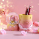 木丁丁 水晶球笔筒摆件学生宿舍办公室可爱创意收纳摆件装饰品儿童礼物 粉色