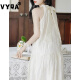 VYQA高端品牌 法式复古蕾丝挂脖连衣裙女 夏季新款设计感显瘦无袖长裙 图片色 M(建议90-110斤)
