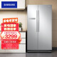 三星（SAMSUNG）545升双开门冰箱 对开门风冷无霜电冰箱 全环绕气流 智能变频 RS55N3003SA/SC 银