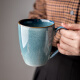 悠瓷（youcci） 悉尼蓝窑变釉陶瓷水杯个性家用马克杯北欧复古咖啡杯办公室杯子 悉尼蓝-鼓型杯