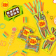 珍宝珠果味酸砂糖软糖糖果 橡皮软糖 创意儿童零食酸味软糖 长长短短酸条组合装 225.2g 1箱