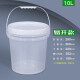 佳叶（JIAYE）加厚食品级塑料桶密封桶酱菜桶包装小水桶打包桶海蜇桶手提桶带盖 10L透明