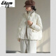 艾格韩版轻薄款羽绒服女士外套2024年新款加·厚白鸭绒宽松保暖羽绒衣 米白色 S 80-110斤