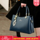 袋鼠卡拉品牌真皮包包送妈妈母亲生日礼物40-50岁中年女包女士包手提包 蓝色【礼盒装+手包】