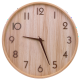 威灵顿挂钟木创意家居钟表墙上挂钟 简约时钟 客厅时尚个性挂钟 14英寸简欧数字原木色B款