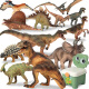 MECHILE恐龙玩具霸王龙恐龙世界模型套装仿真动物暴龙翼龙儿童玩具 恐龙12件套装(送收纳椅)