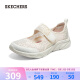 斯凯奇（Skechers）2023网面女鞋休闲鞋平底单鞋舒适玛丽珍鞋104345 乳白色 38 