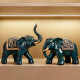 贝汉美（BHM）欧式创意大象客厅摆件工艺品 电视柜酒柜玄关家居装饰品 大象（一对）