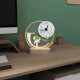 美世达创意座钟摆件钟表台式客厅桌面台式钟装饰品夜光床头柜台钟 CY1461