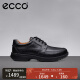 ECCO爱步软底西装皮鞋 平底男鞋透气舒适商务休闲鞋 融合500104 黑色50010401001 41