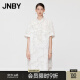 江南布衣（JNBY）【薄荷曼波】商场同款24夏新品连衣裙宽松衬衫领A型休闲5O5G15500 199/白底多彩花型 M