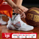 李宁篮球鞋男韦德全城9 V1.5男子一体织篮球比赛鞋官方店ABAR015 标准白-4 42