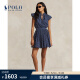 Polo Ralph Lauren 拉夫劳伦 女装 24春波点图案A字型半身裙RL25348 410-深蓝色波点 4