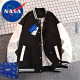 NASA BASE春季休闲夹克外套男衣服男装棒球服潮流春秋款上衣男士工装春装 黑色 XL(建议体重150-180斤)