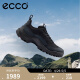 爱步（ECCO）运动鞋男鞋 厚底户外登山鞋保暖跑步鞋防滑耐磨 越野822344 黑色82234451052 44