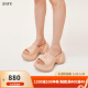 SMFK预售WAVE高跟运动拖鞋SL002B1厚底增高时髦一字拖9.5cm姜珮瑶同款 肤色 预售5.31 38