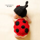 夏尔维纳 婴儿摄影服装宝宝拍照服饰新生儿满月百天照甲虫造型道具 红色 0-100天