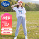 迪士尼（Disney）女童短袖套装2023年新款韩版女孩夏季t恤大童薄款休闲运动两件套 白色 160码建议身高150CM左右