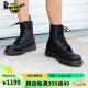 马丁（DR.MARTENS）春夏1460 新中式流行时尚短靴软皮黑色男款8孔马丁靴 黑色 42