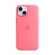 Apple/苹果【2024款】iPhone 15 专用 MagSafe 硅胶保护壳 - 粉红色 保护套 手机套 手机壳