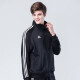 阿迪达斯 （adidas）外套男户外休闲运动夹克防风开衫运动服 黑/白（棉） L 