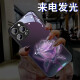 雅好（Yagoo）发光紫晶玫瑰适用于苹果15手机壳网红iPhone14ProMax来电闪发光外壳个性创意男女情侣潮牌13保护套 【幻晶玫瑰紫】七彩声控款 苹果14ProMax(6.7寸)