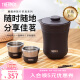 膳魔师（THERMOS）茶旅套装户外露营茶具便携办公保温茶壶套装茶杯商务礼盒装 TCMU 茶旅套装(雾棕) 1件